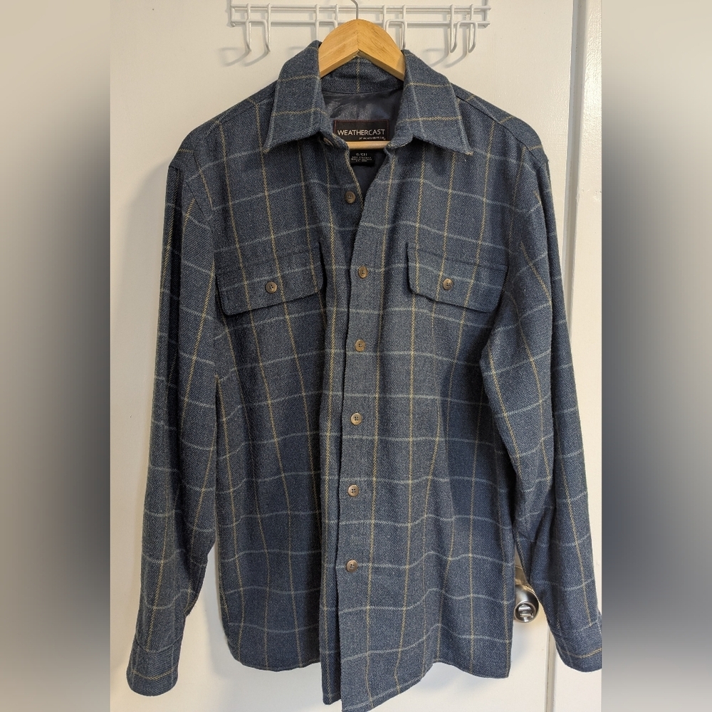 Weatherproof Weathercast Navy Jacket with Yellow Windowpane